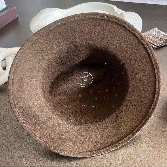 Vintage Bollman Americana Olive Felt Hat with Gold Studs - Picture 5 of 6
